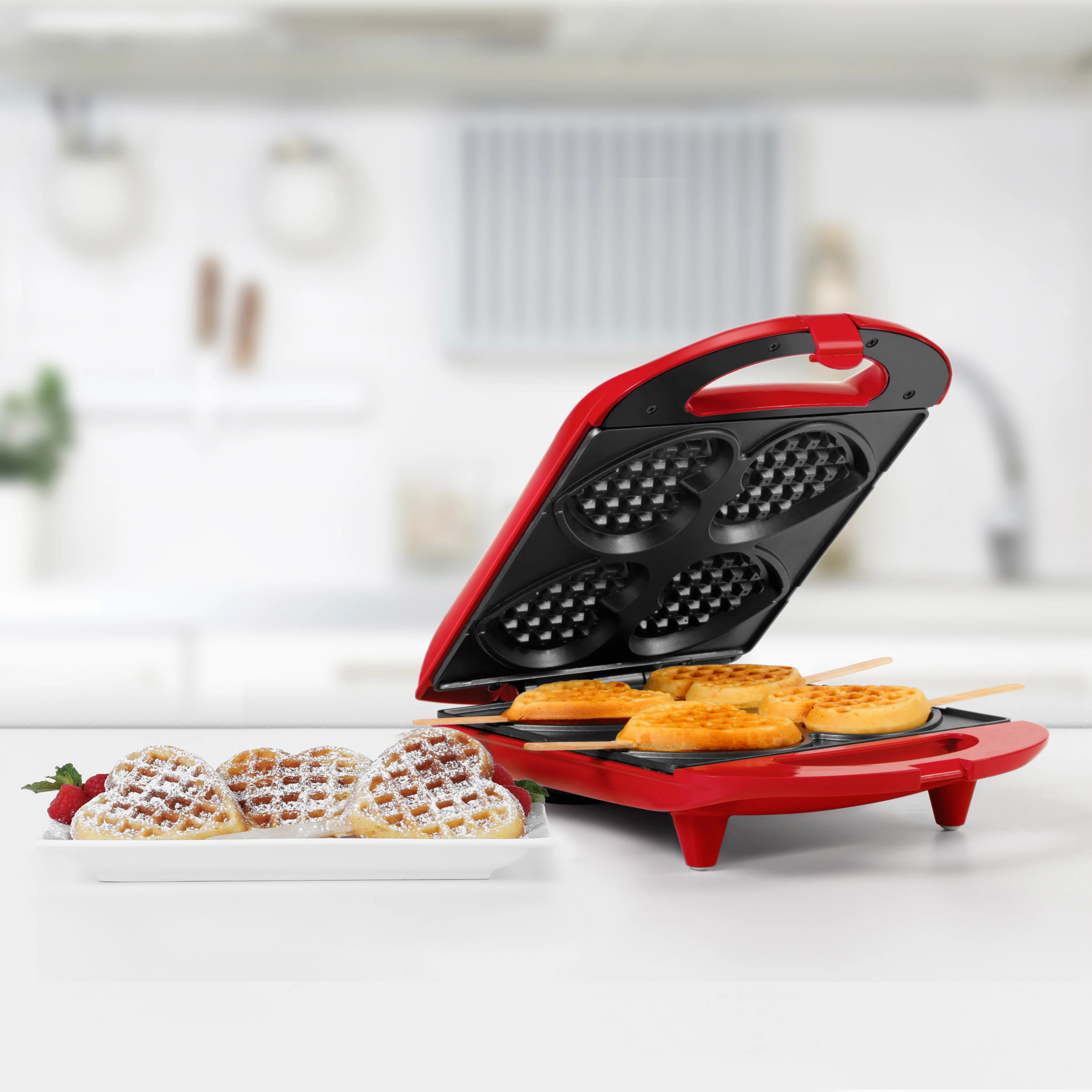 4-SECTION HEART SHAPED WAFFLE MAKER - Image 10